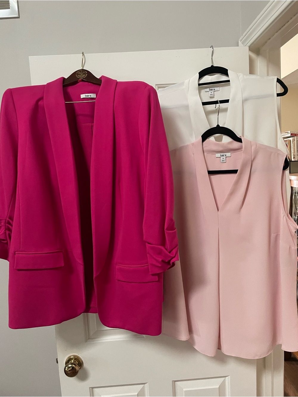 Bar III Fuchsia Open-Front Blazer - Women's Jacket